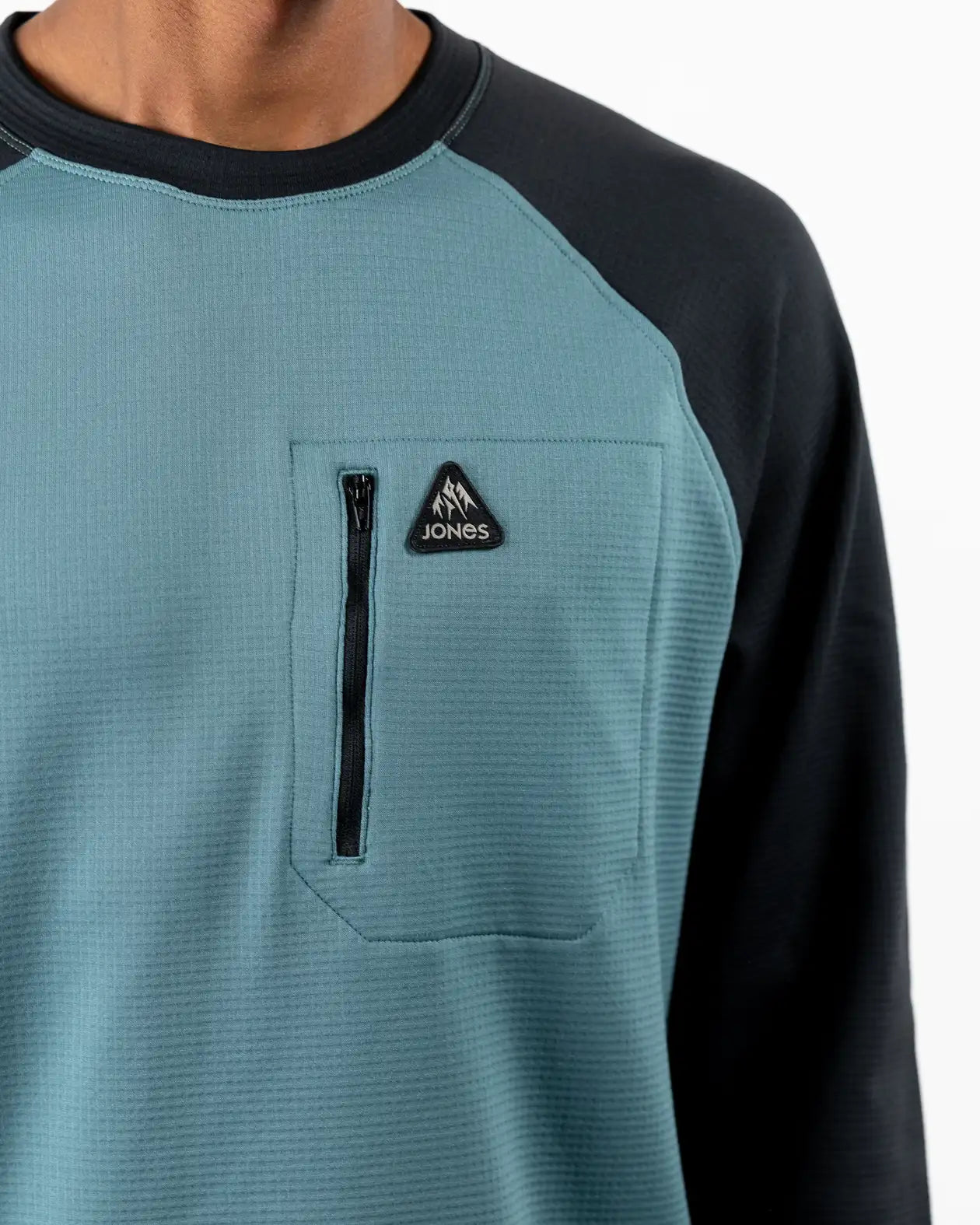 Men’s Flagship Recycled Grid Fleece Crew | Jones Men’s Flagship Recycled Grid Fleece Crew Jones Snowboards High Performance